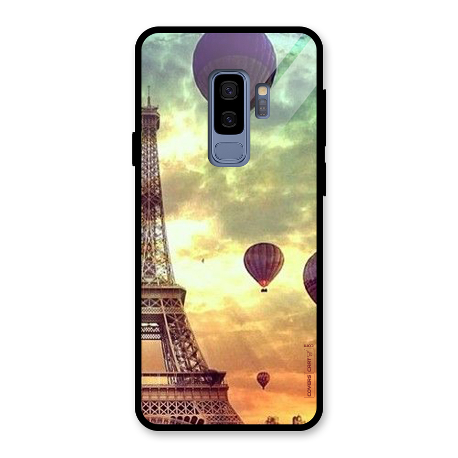 Artsy Hot Balloon And Tower Glass Back Case for Galaxy S9 Plus