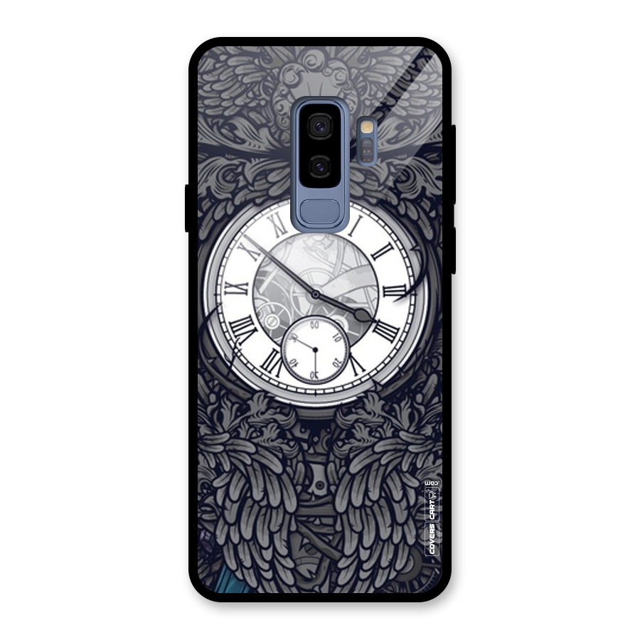 Artsy Wall Clock Glass Back Case for Galaxy S9 Plus