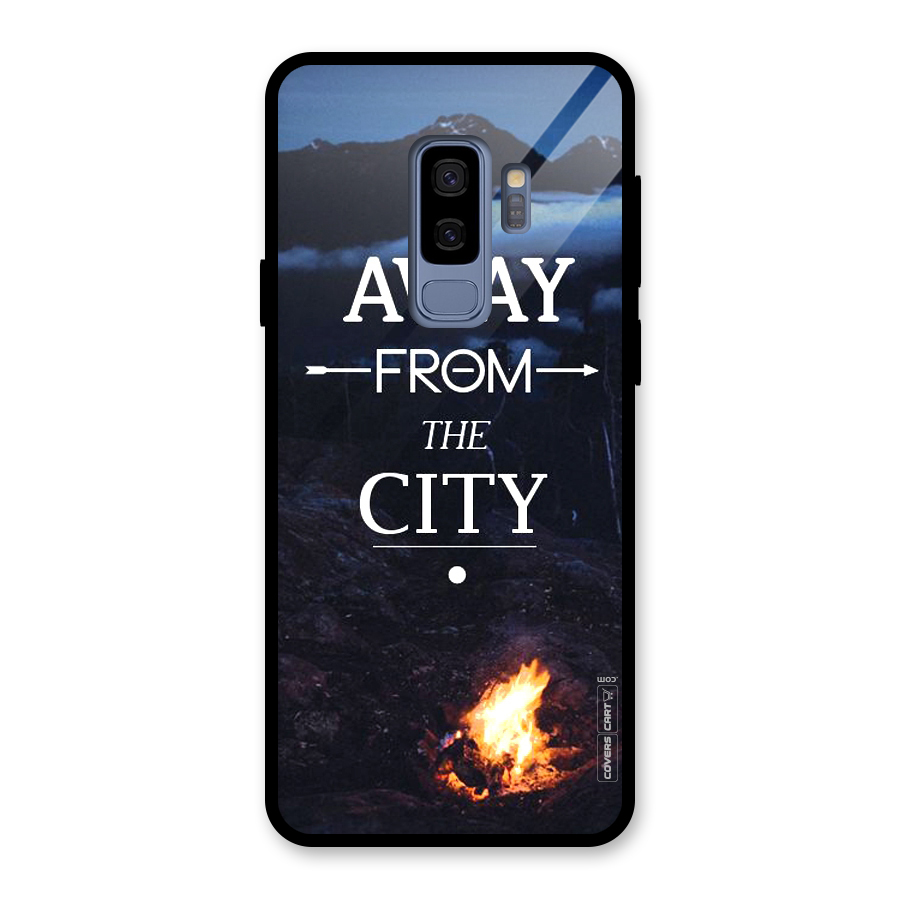 Away From City Glass Back Case for Galaxy S9 Plus