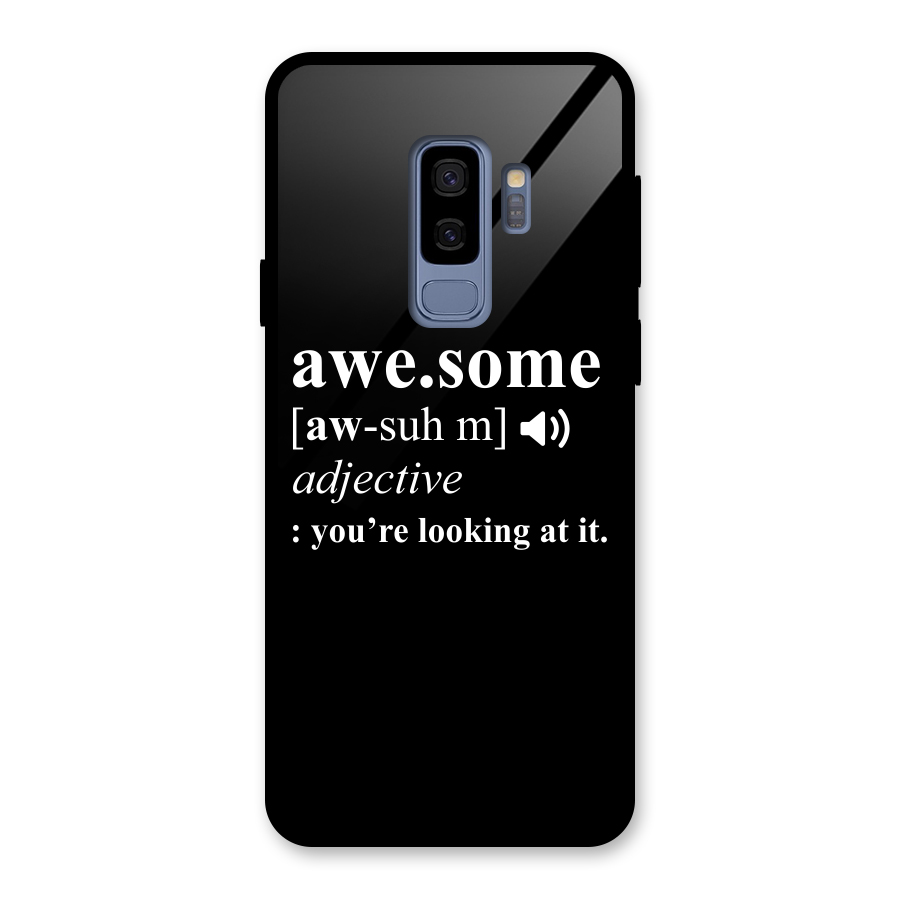 Awesome Looking at it Glass Back Case for Galaxy S9 Plus