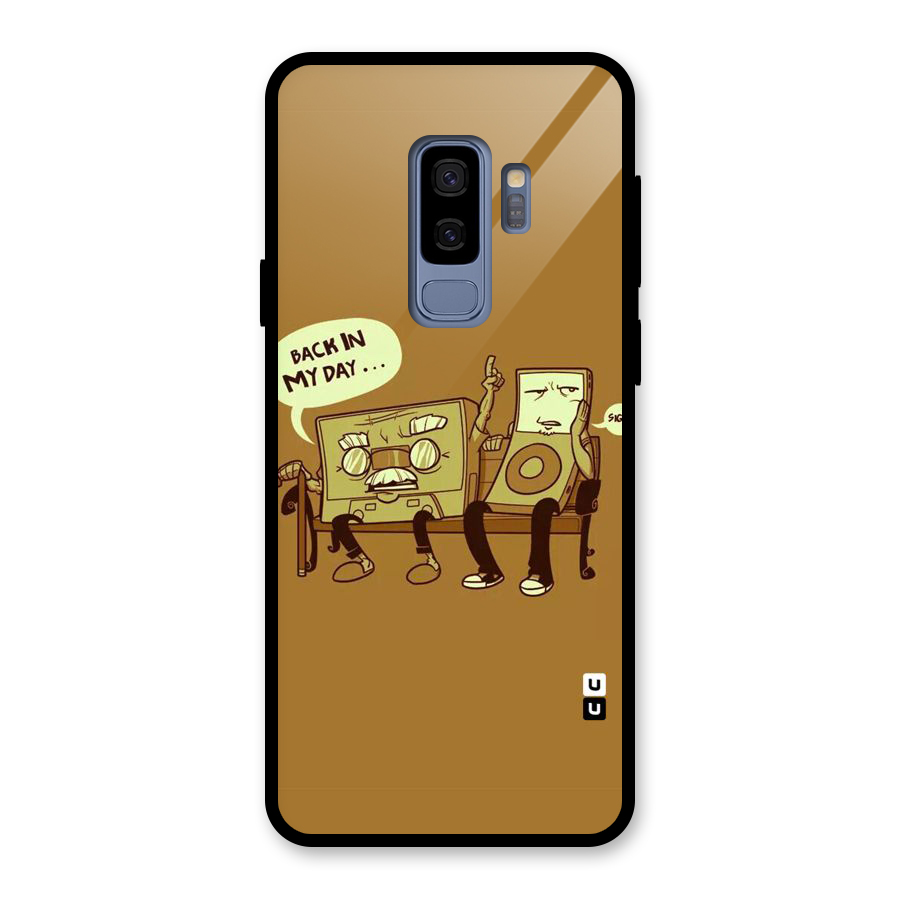 Back In Day Casette Glass Back Case for Galaxy S9 Plus