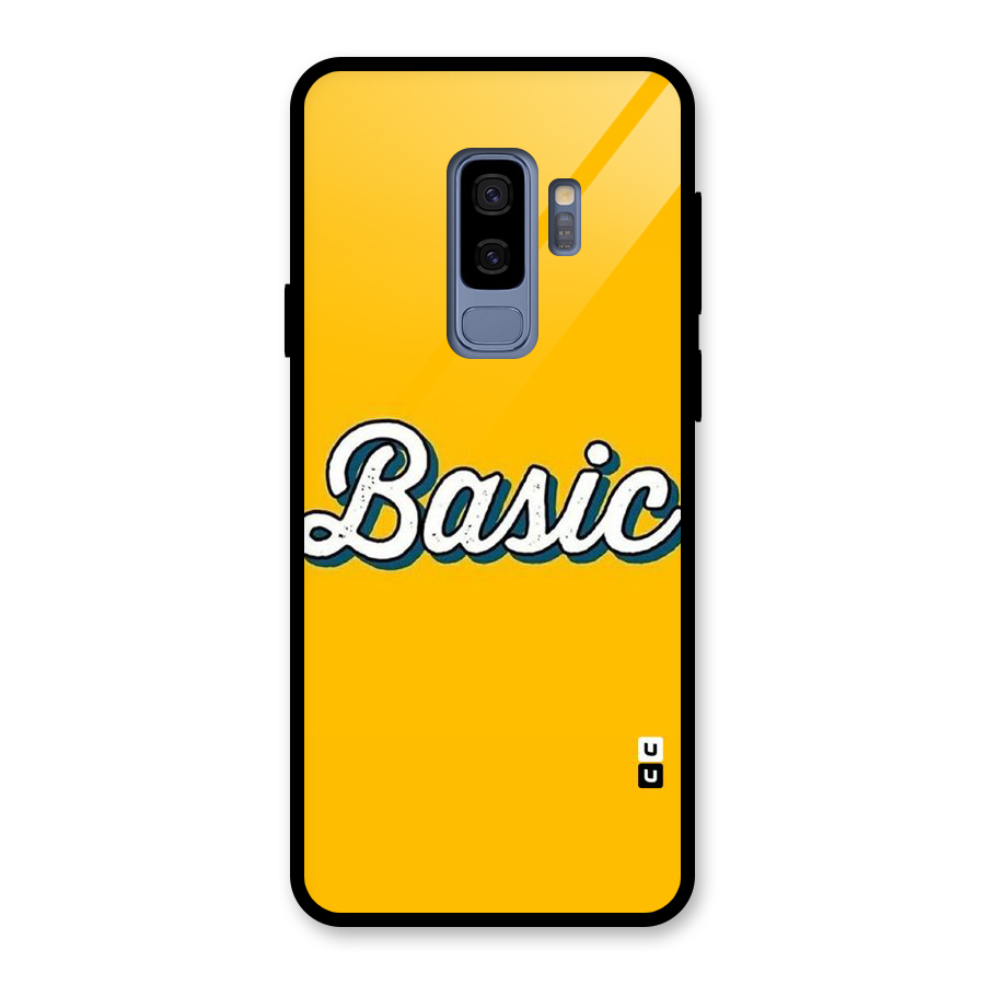 Basic Yellow Glass Back Case for Galaxy S9 Plus