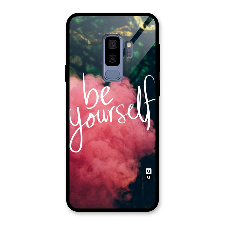 Be Yourself Greens Glass Back Case for Galaxy S9 Plus