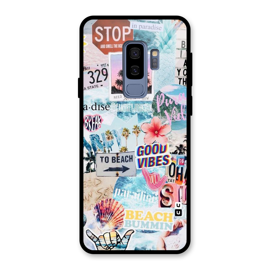 Beaching Life Glass Back Case for Galaxy S9 Plus