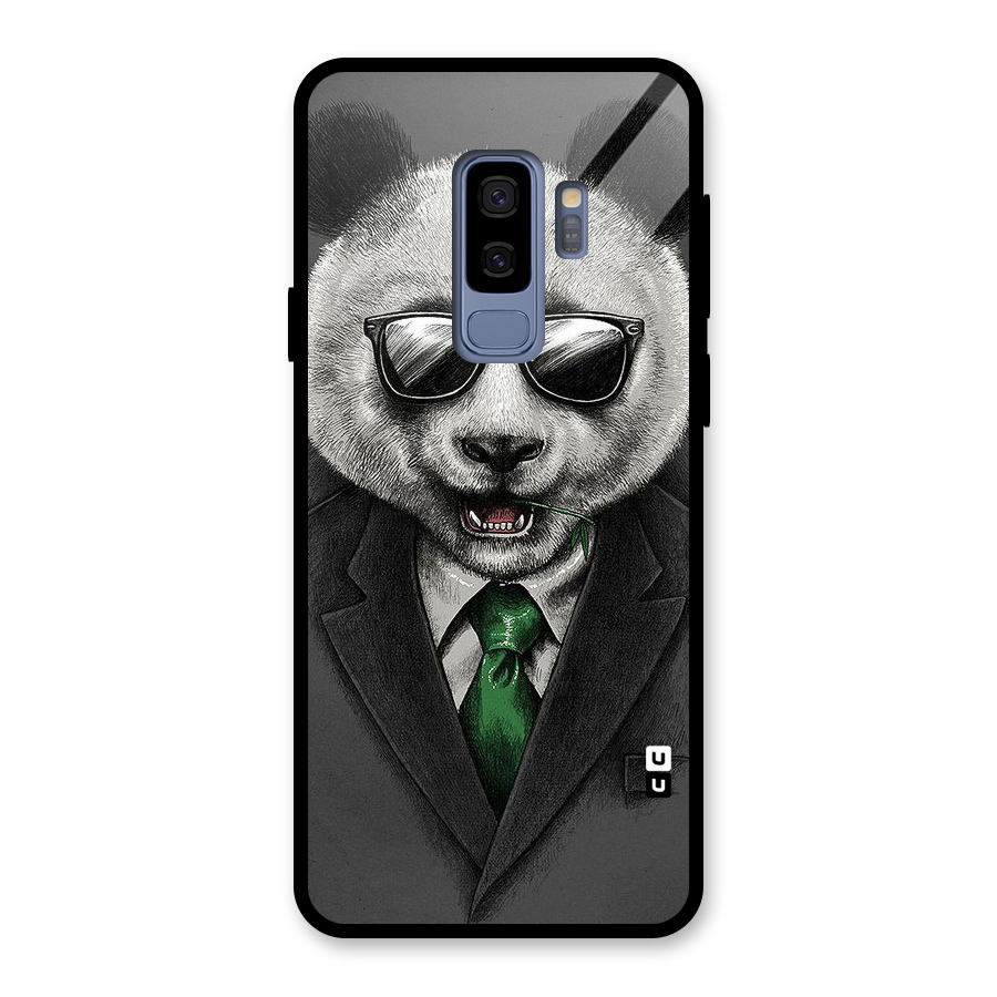 Bear Face Glass Back Case for Galaxy S9 Plus