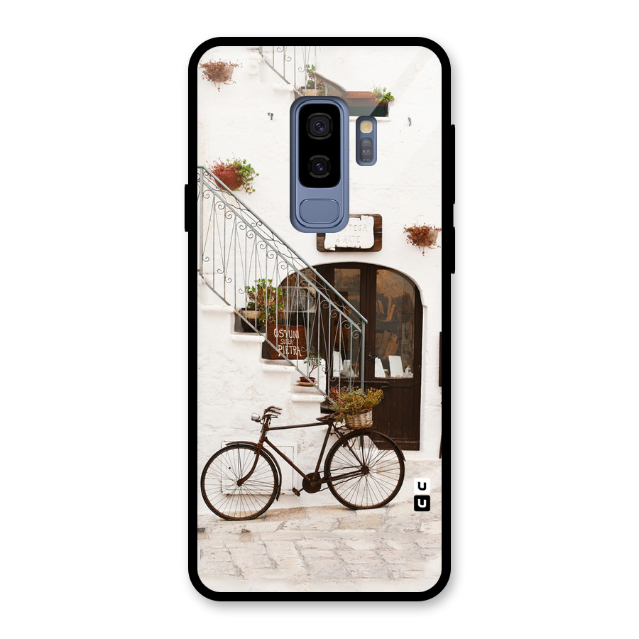 Bicycle Wall Glass Back Case for Galaxy S9 Plus