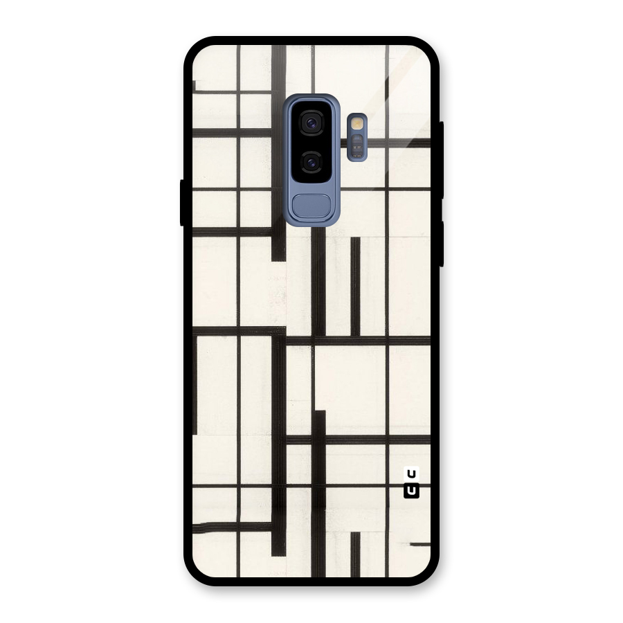 Black Unsymmetry Glass Back Case for Galaxy S9 Plus