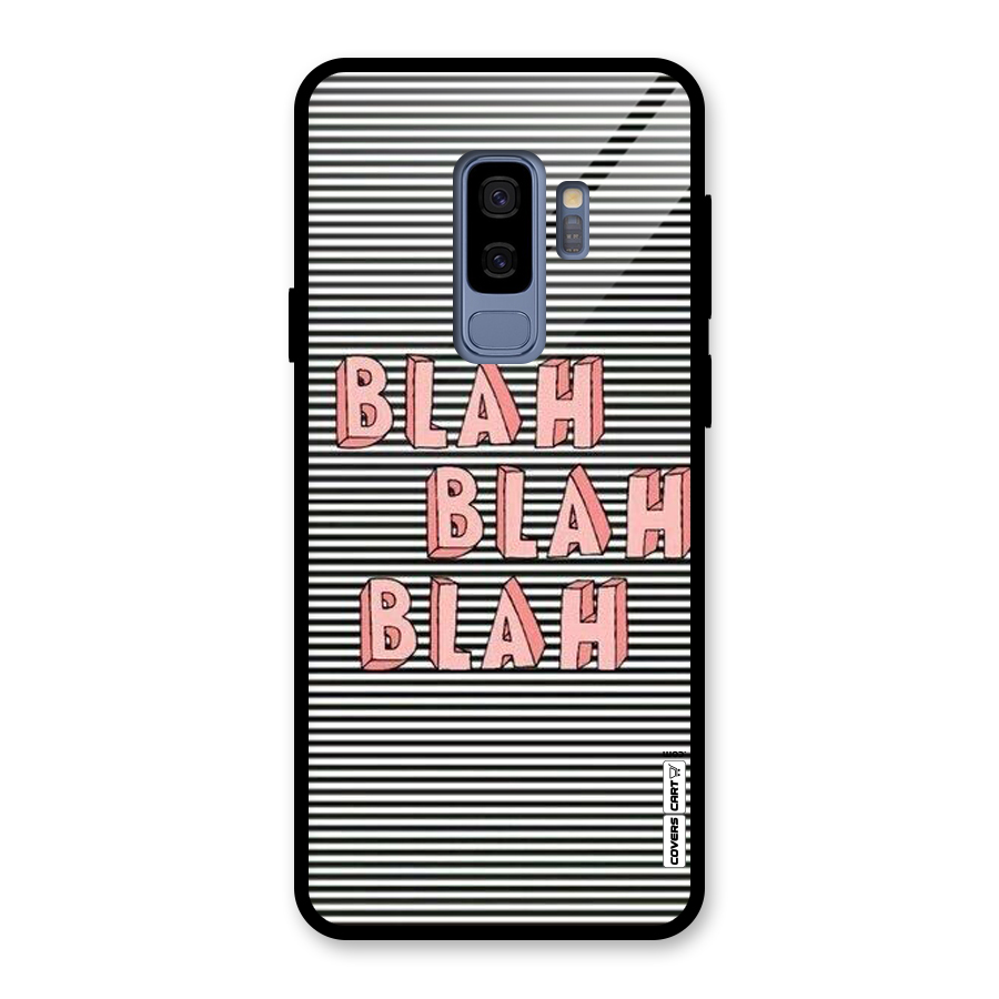 Blah Stripes Glass Back Case for Galaxy S9 Plus