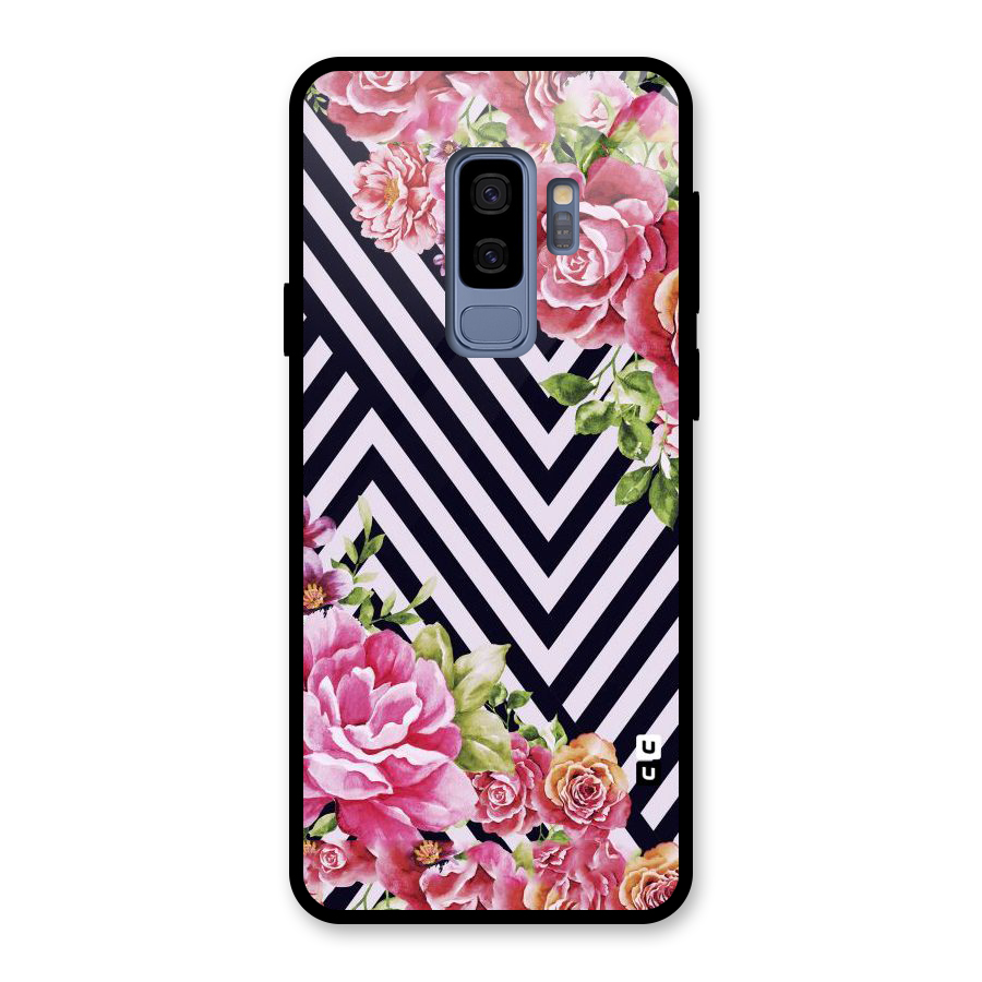 Bloom Zig Zag Glass Back Case for Galaxy S9 Plus