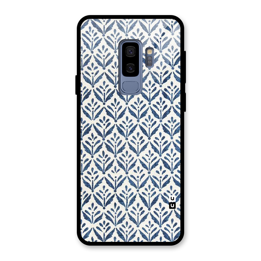 Blue Leaf Glass Back Case for Galaxy S9 Plus