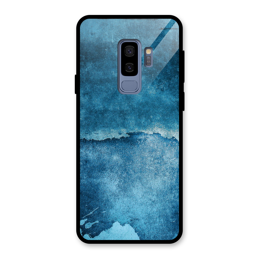 Blue Paint Wall Glass Back Case for Galaxy S9 Plus