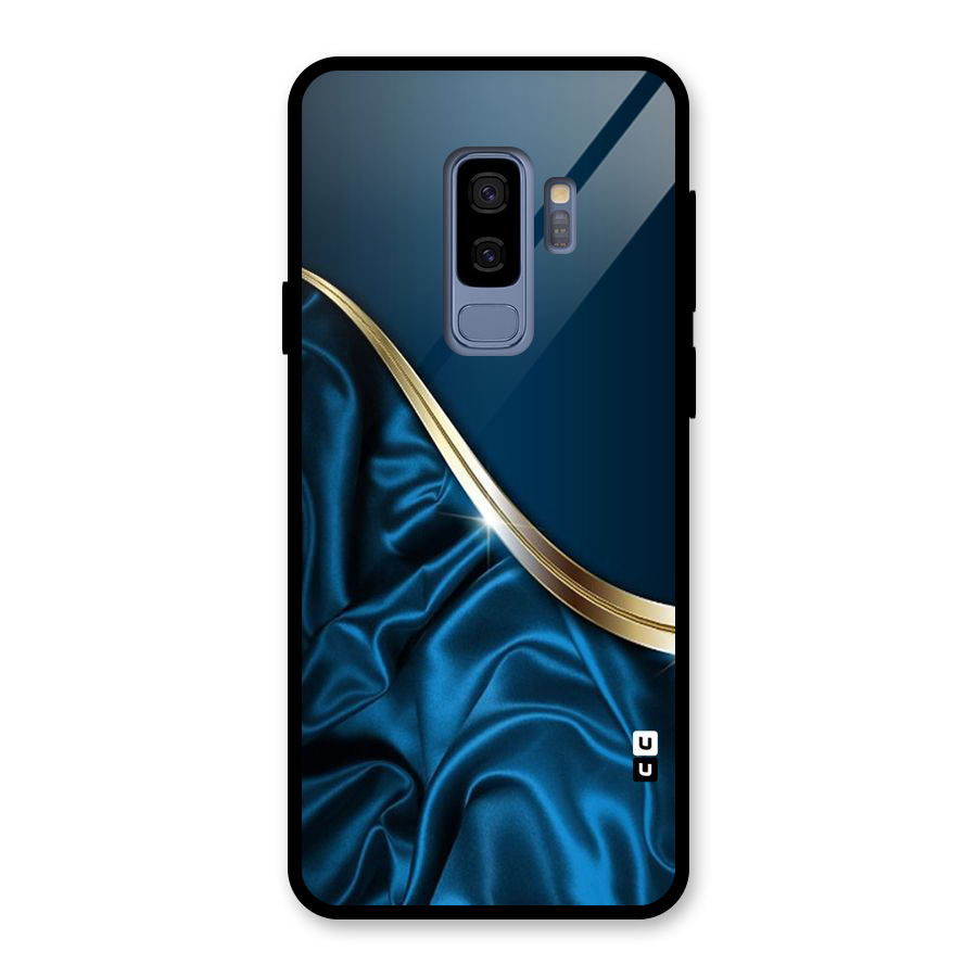 Blue Smooth Flow Glass Back Case for Galaxy S9 Plus
