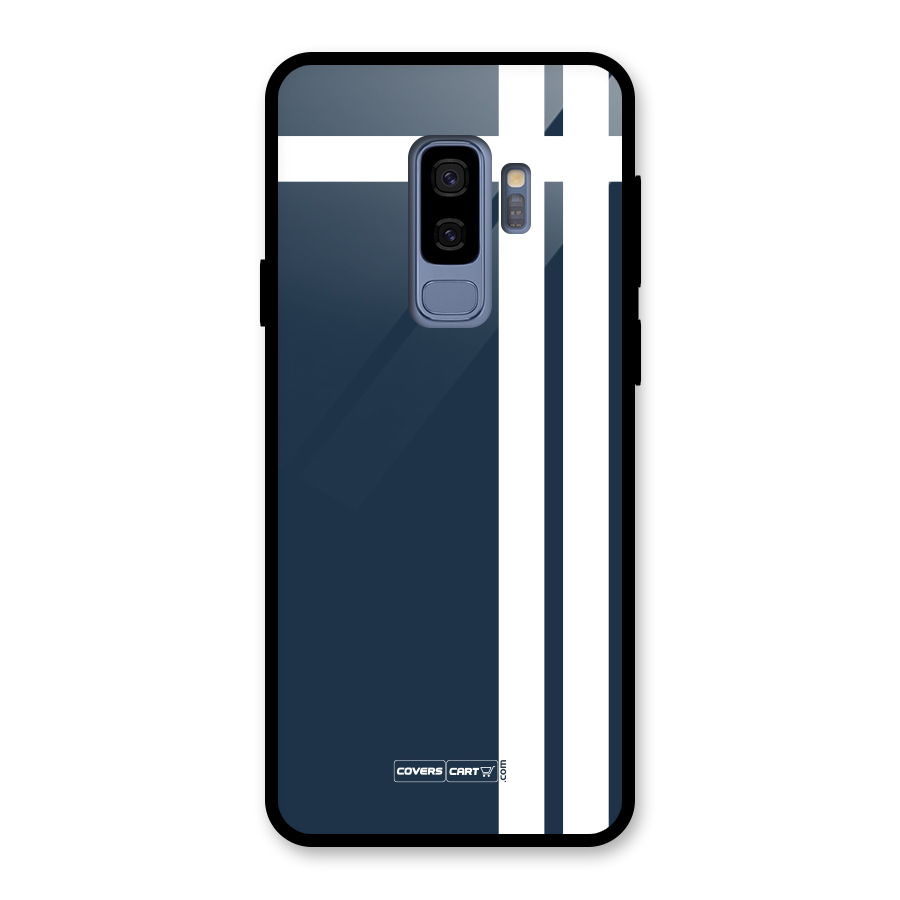 Blue and White Glass Back Case for Galaxy S9 Plus