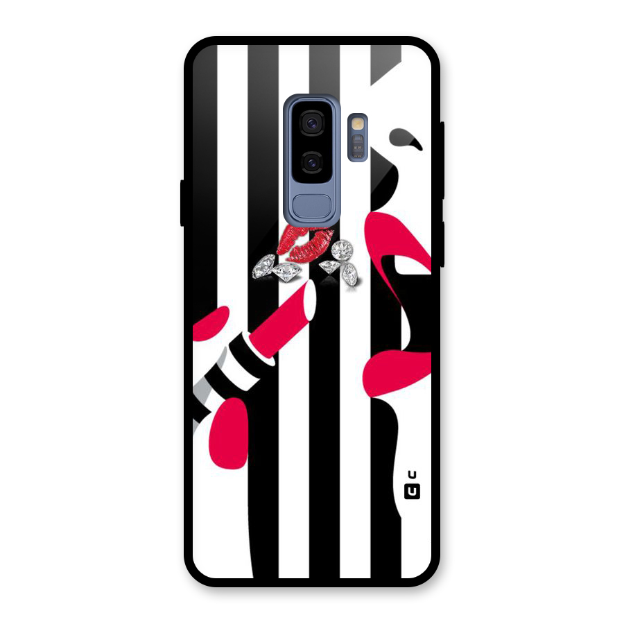 Bold Woman Glass Back Case for Galaxy S9 Plus