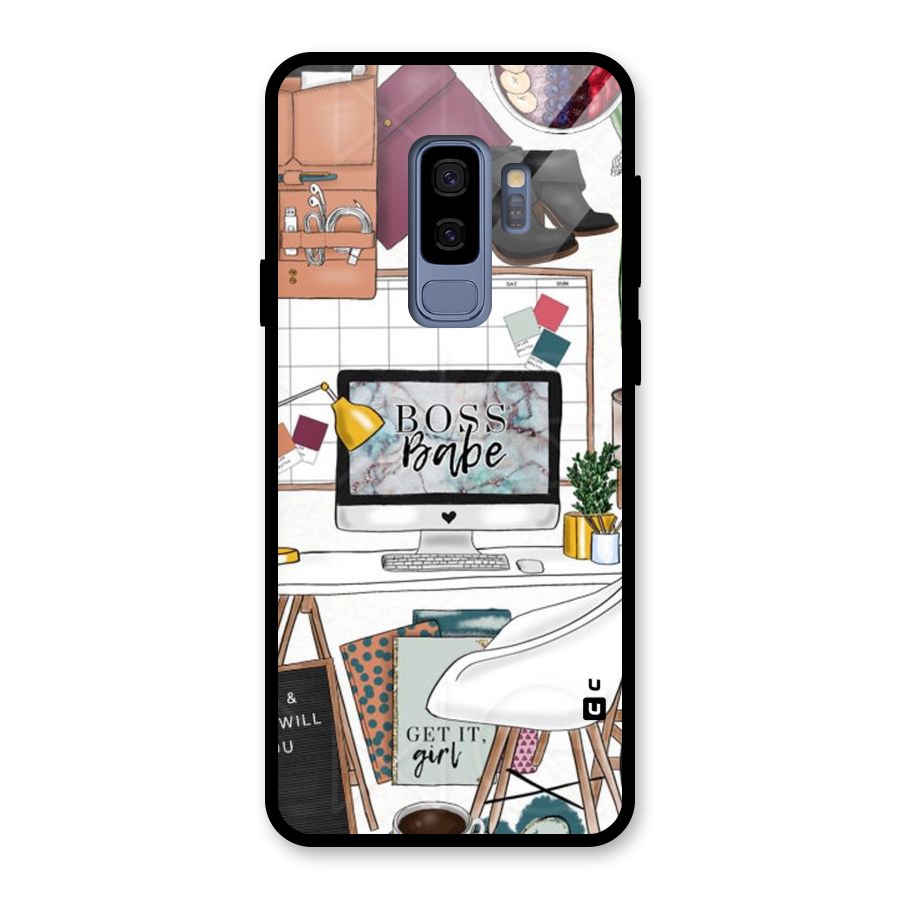 Boss Babe Glass Back Case for Galaxy S9 Plus