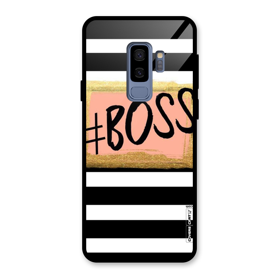 Boss Stripes Glass Back Case for Galaxy S9 Plus