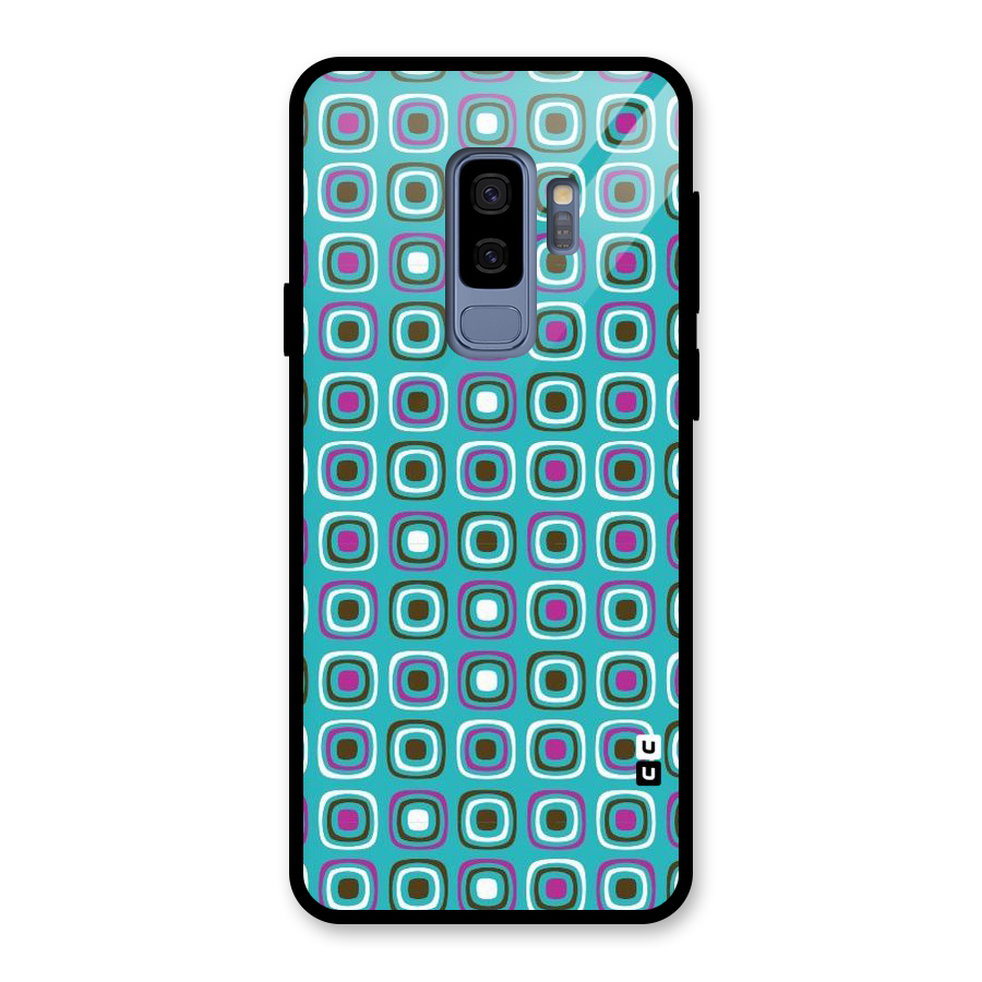 Boxes Tiny Pattern Glass Back Case for Galaxy S9 Plus