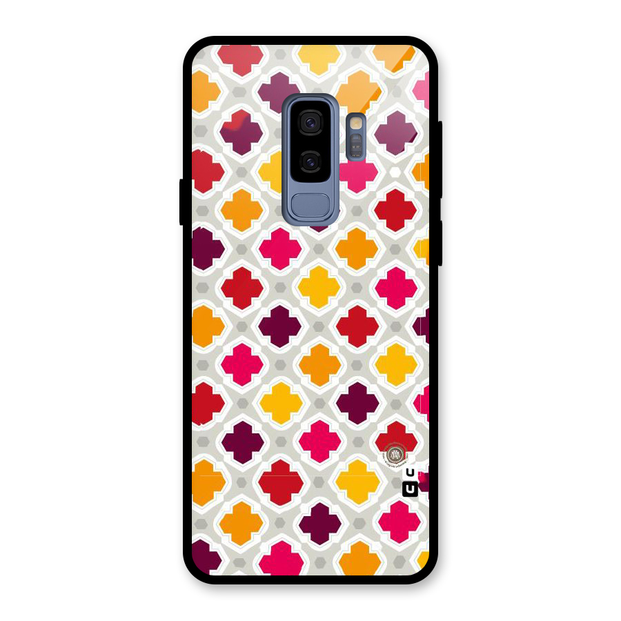 Bright Pattern Glass Back Case for Galaxy S9 Plus