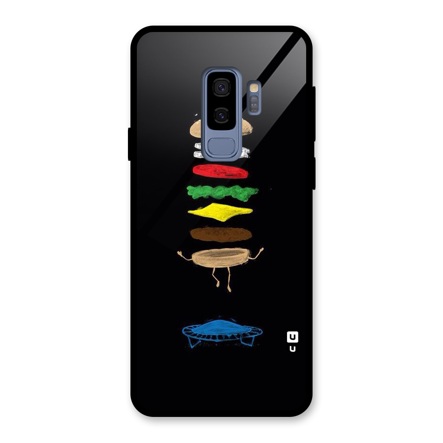 Burger Jump Glass Back Case for Galaxy S9 Plus