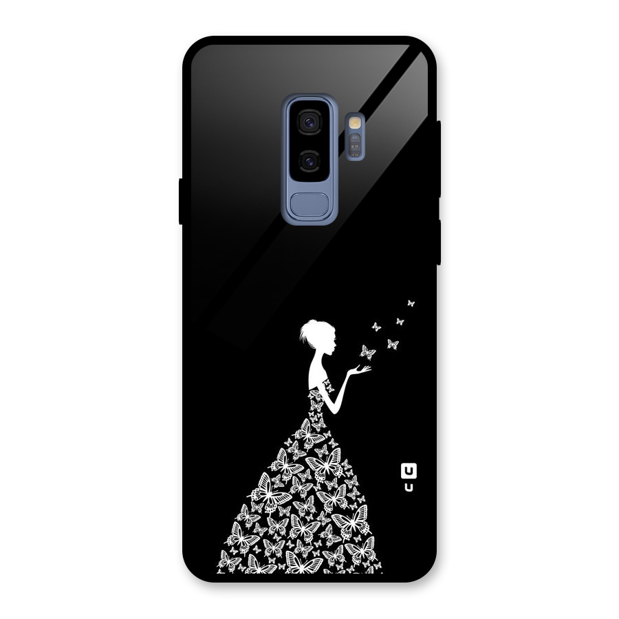 Butterfly Dress Glass Back Case for Galaxy S9 Plus