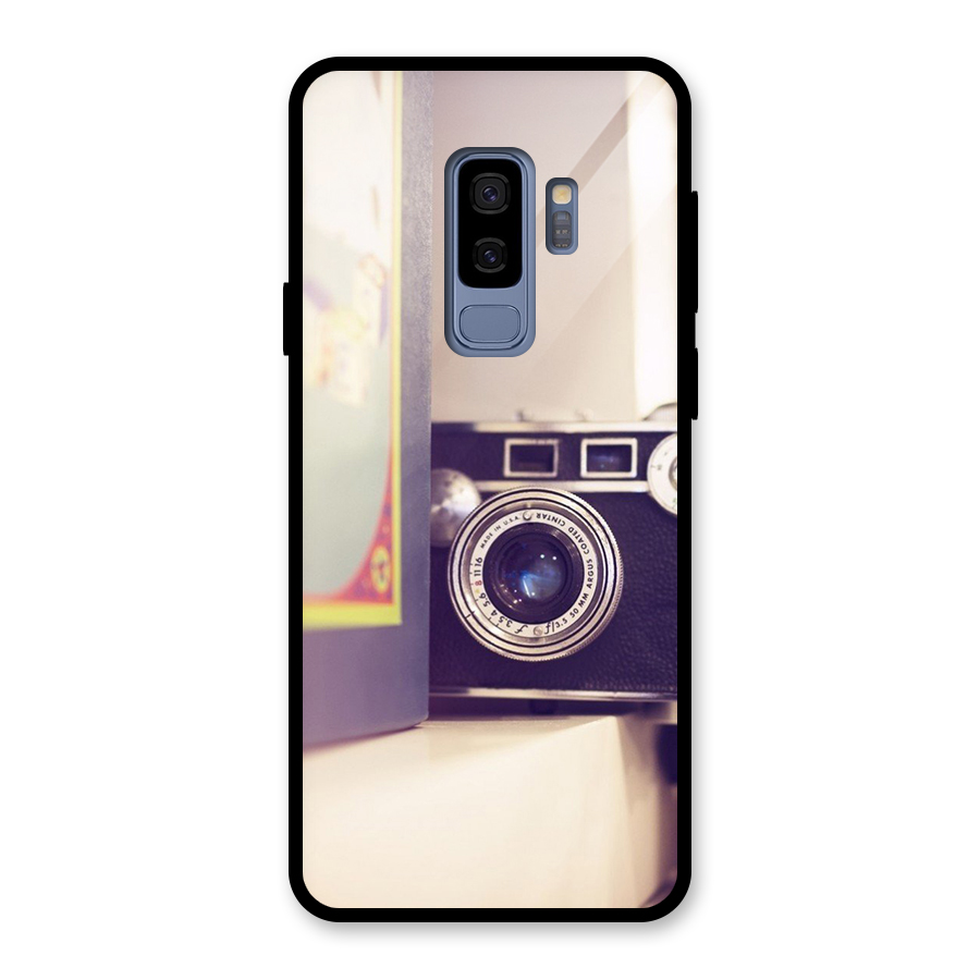 Camera Vintage Pastel Glass Back Case for Galaxy S9 Plus