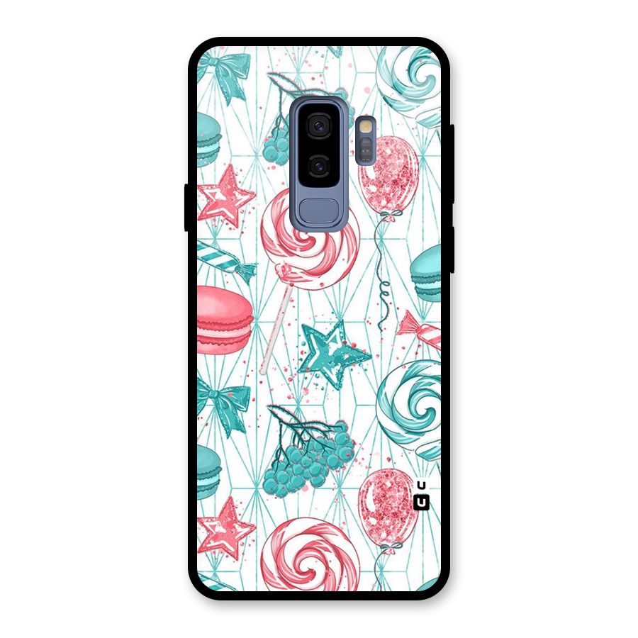 Candies And Macroons Glass Back Case for Galaxy S9 Plus