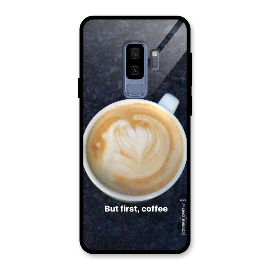 Cappuccino Coffee Glass Back Case for Galaxy S9 Plus