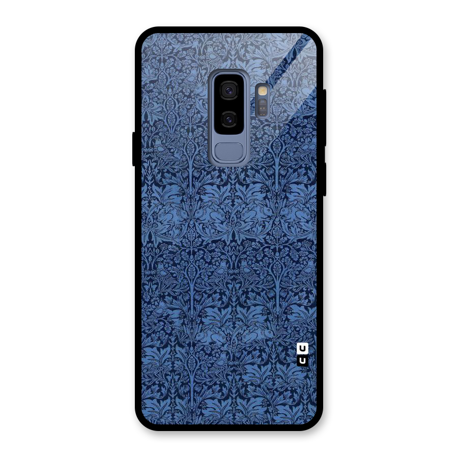 Carving Design Glass Back Case for Galaxy S9 Plus