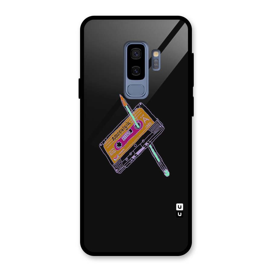 Casette Nostalgia Glass Back Case for Galaxy S9 Plus