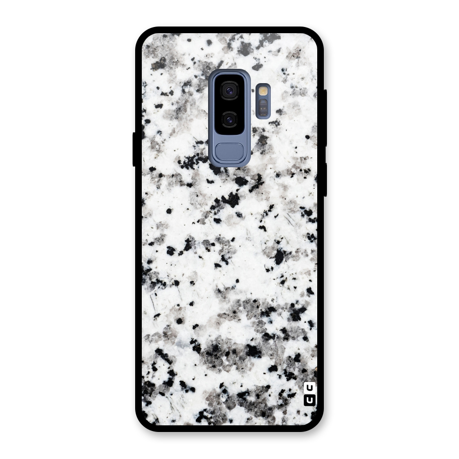 Charcoal Spots Marble Glass Back Case for Galaxy S9 Plus