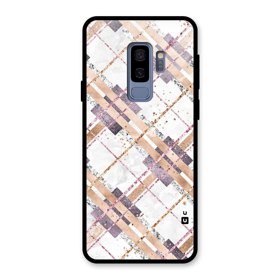 Check Trouble Glass Back Case for Galaxy S9 Plus