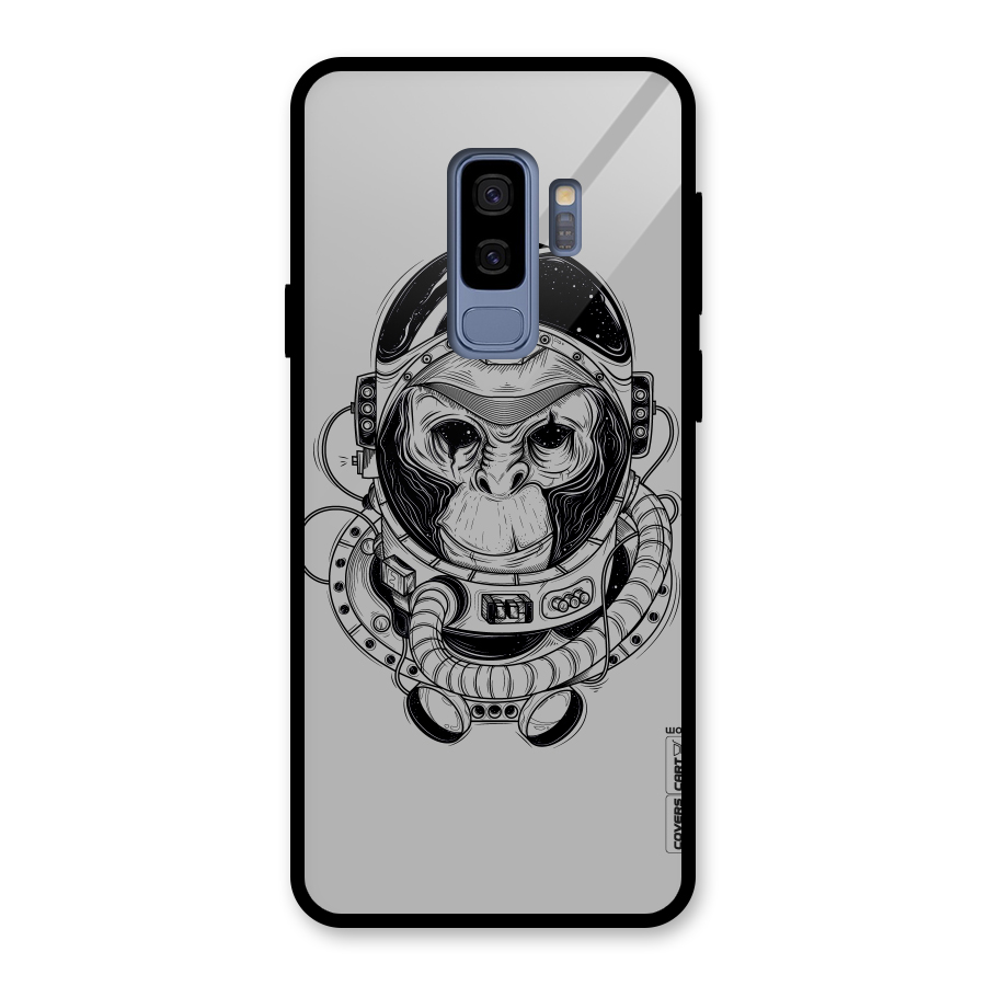 Chimpanzee Astronaut Glass Back Case for Galaxy S9 Plus