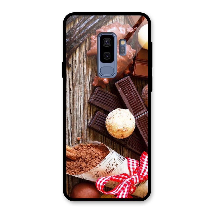 Chocolate Candies Glass Back Case for Galaxy S9 Plus