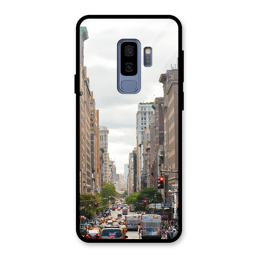 City Street View Glass Back Case for Galaxy S9 Plus