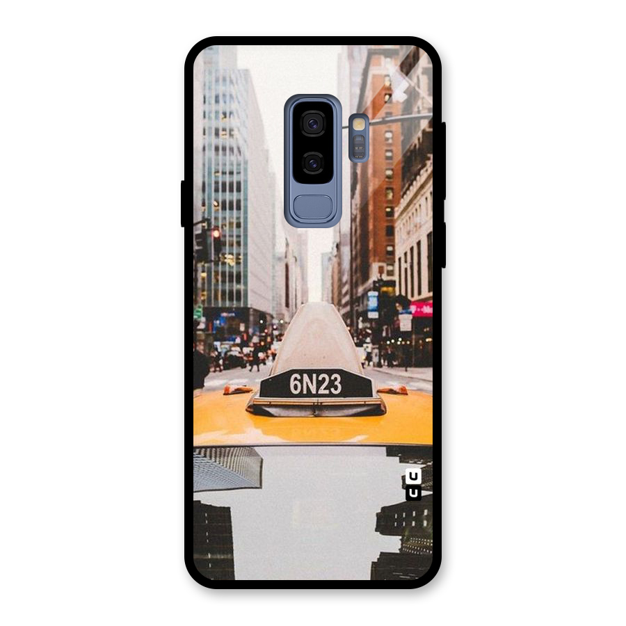City Taxi Glass Back Case for Galaxy S9 Plus