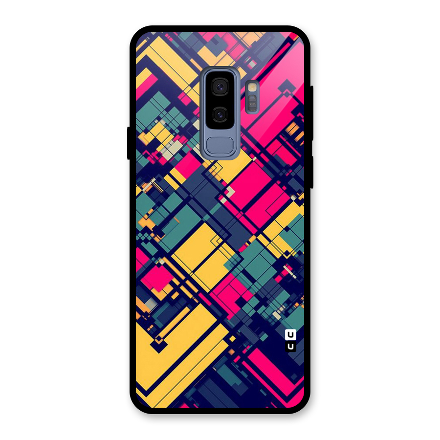 Classic Abstract Coloured Glass Back Case for Galaxy S9 Plus