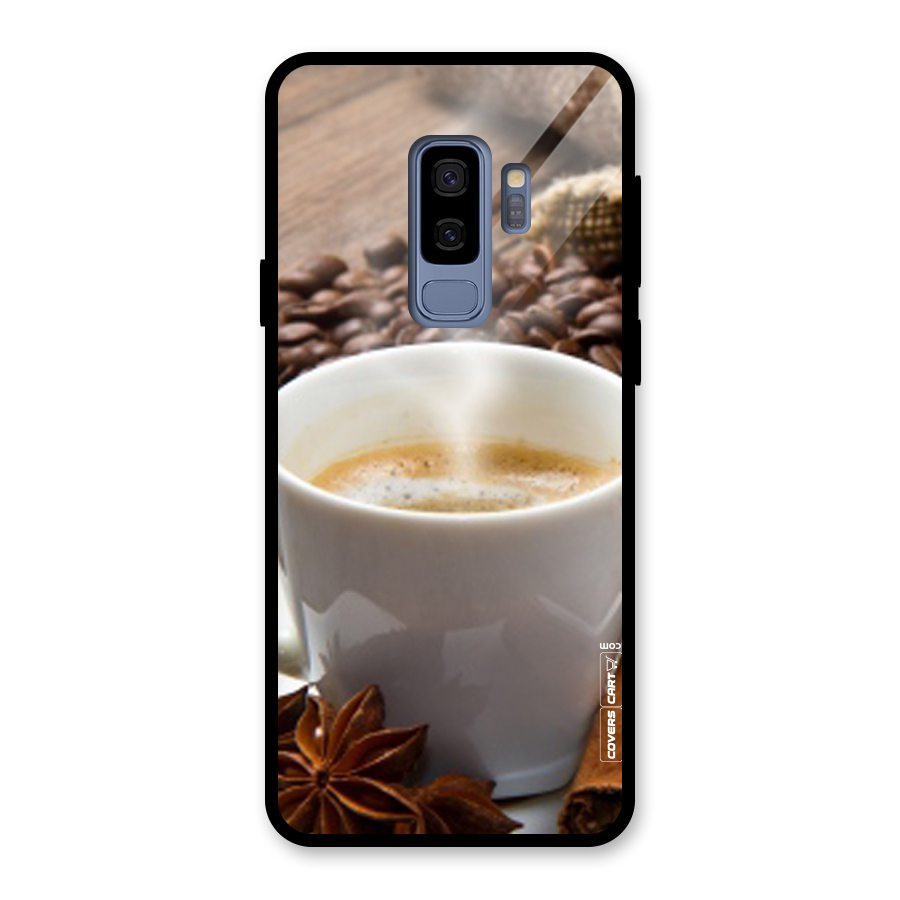 Classic Coffee Beans Glass Back Case for Galaxy S9 Plus