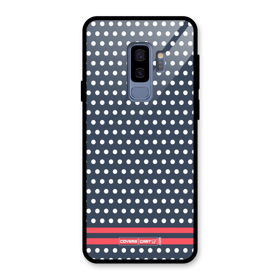 Classic Polka Dots Glass Back Case for Galaxy S9 Plus