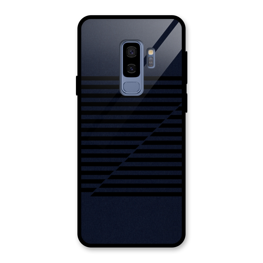 Classic Stripes Cut Glass Back Case for Galaxy S9 Plus