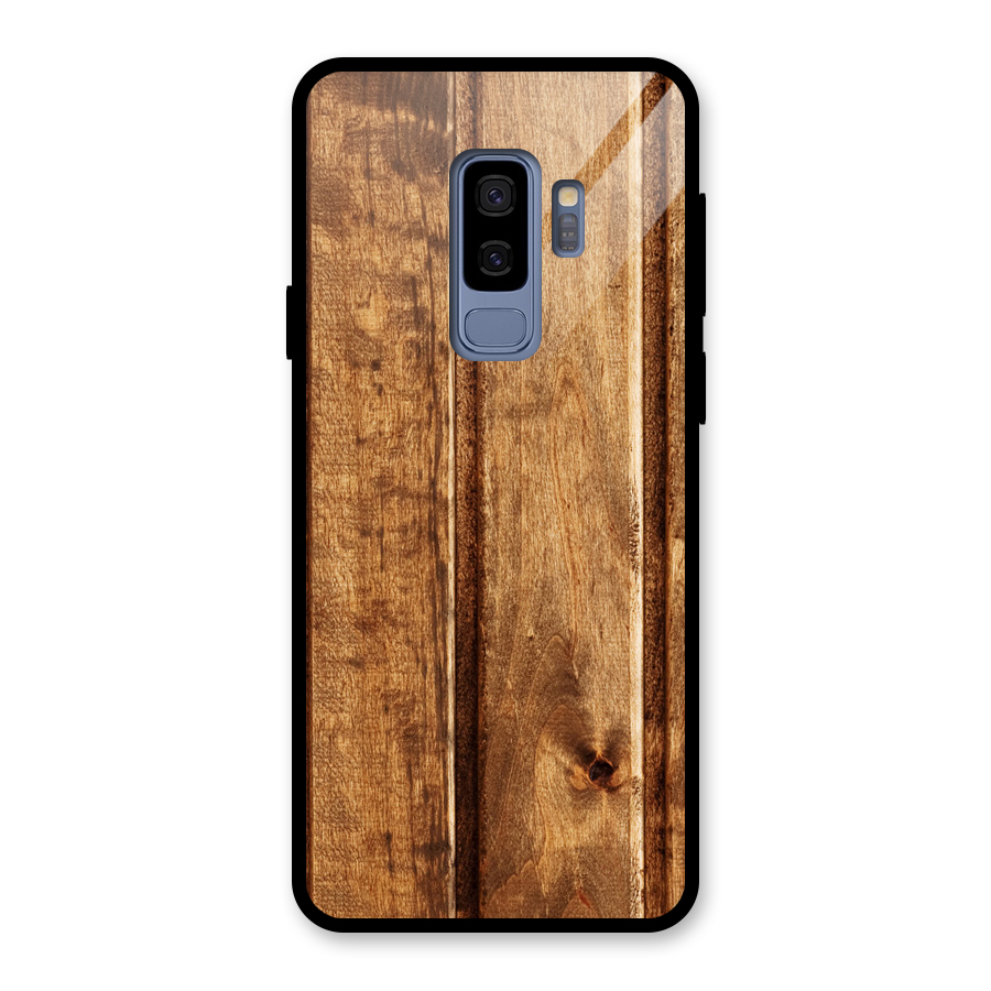Classic Wood Print Glass Back Case for Galaxy S9 Plus