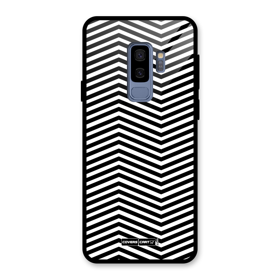 Classy Zig Zag Glass Back Case for Galaxy S9 Plus