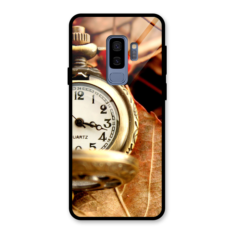 Clock And Cherry Glass Back Case for Galaxy S9 Plus