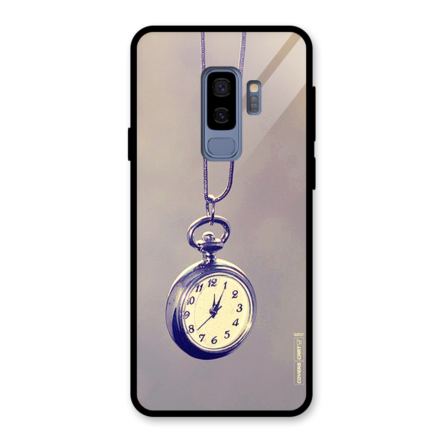 Clock Locket Glass Back Case for Galaxy S9 Plus
