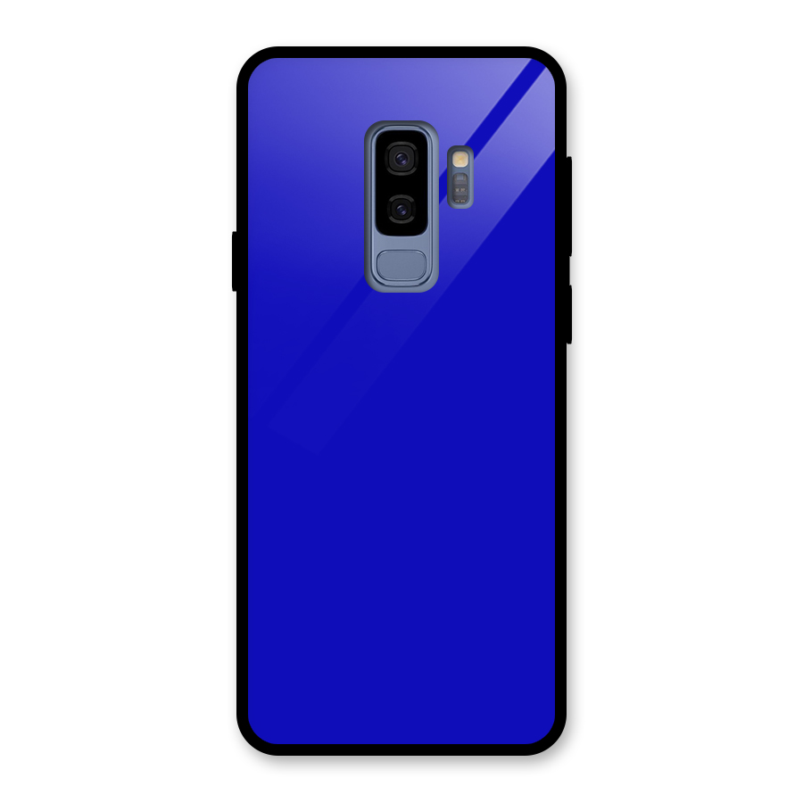 Cobalt Blue Glass Back Case for Galaxy S9 Plus