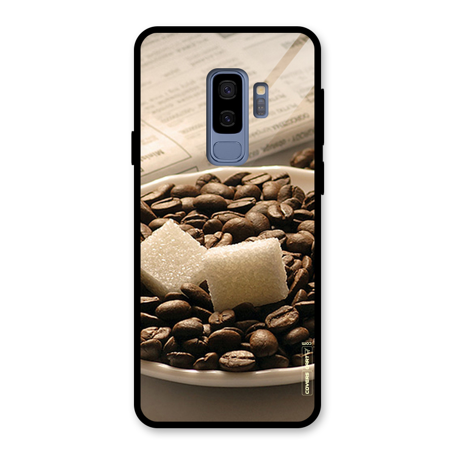Coffee And Sugar Cubes Glass Back Case for Galaxy S9 Plus