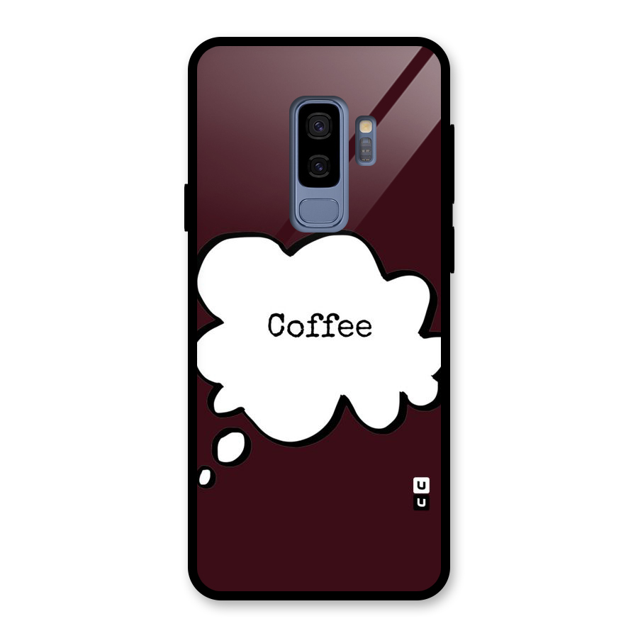 Coffee Bubble Glass Back Case for Galaxy S9 Plus