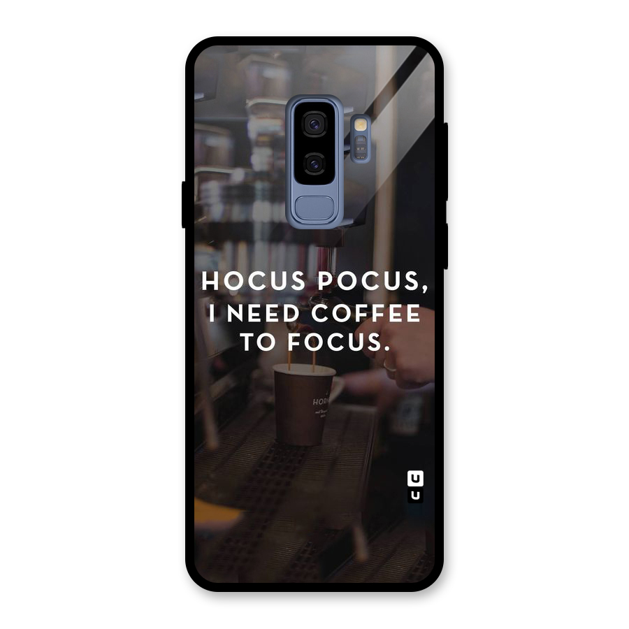 Coffee Focus Glass Back Case for Galaxy S9 Plus