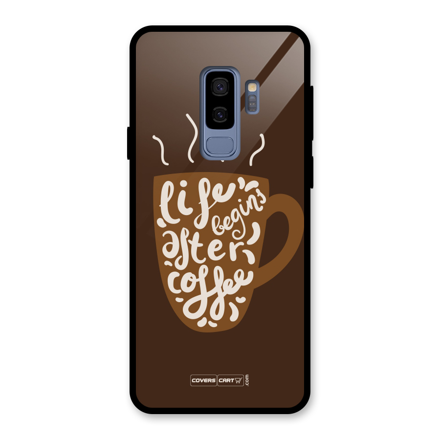 Coffee Mug Glass Back Case for Galaxy S9 Plus