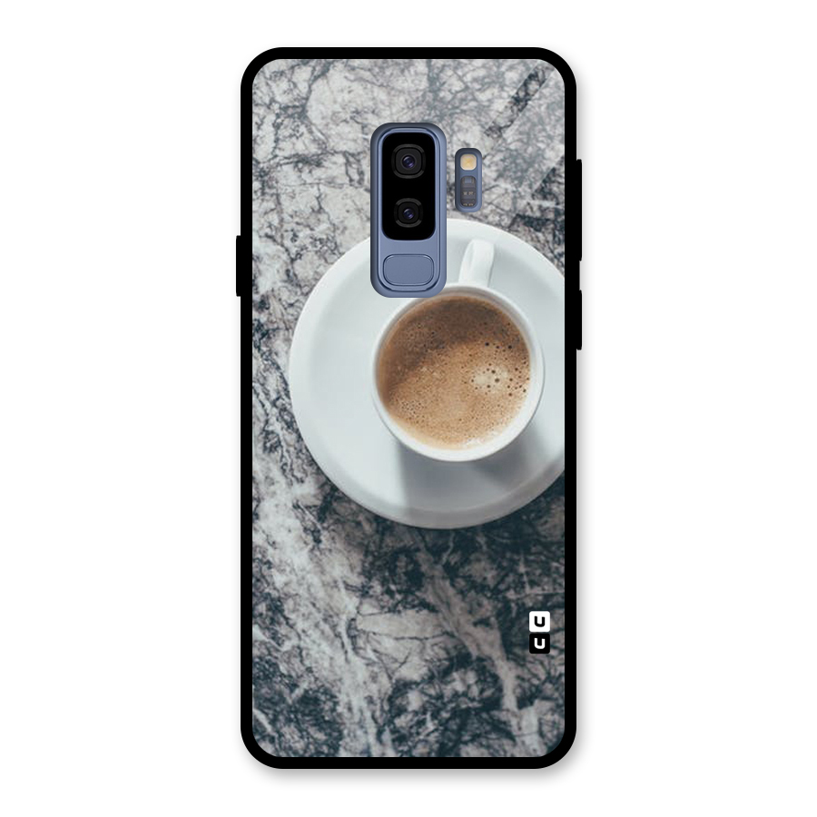 Coffee On Marble Glass Back Case for Galaxy S9 Plus