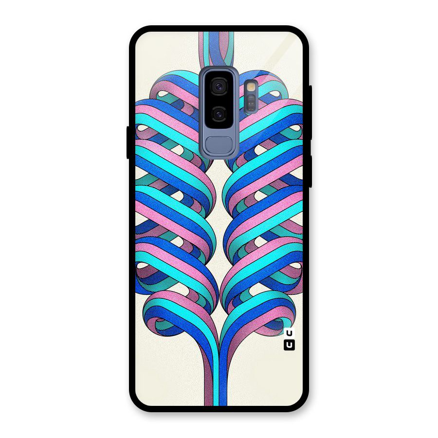 Coil Abstract Pattern Glass Back Case for Galaxy S9 Plus